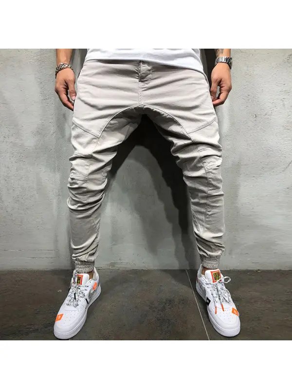 Fashion Mens Solid Color Loose Pants - Shopyiyistories.com 