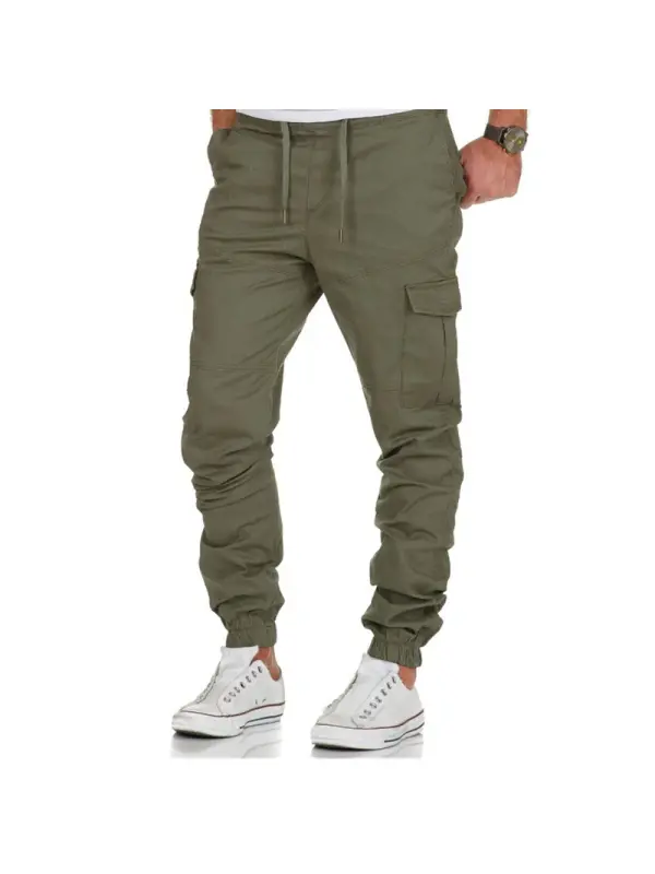 Commuting Street Multi-pocket Pure Color Pants - Shopyiyistories.com 