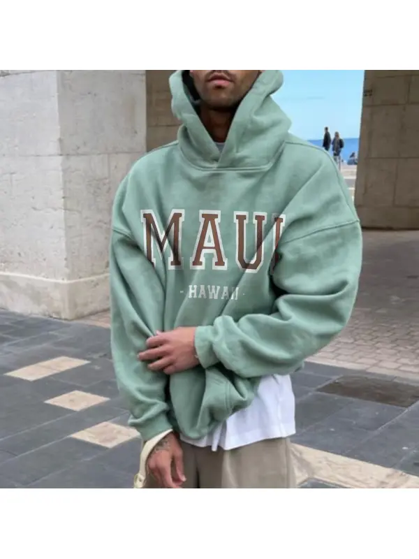 Vintage Men's Letter Print Casual Hoodie - Shopyiyistories.com 