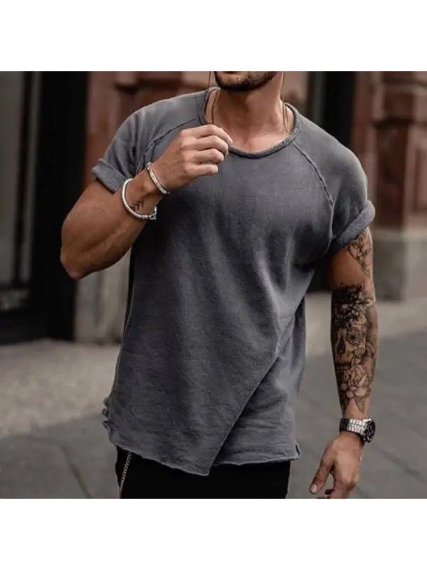 Casual Plain Color T-shirt - Shopyiyistories.com 