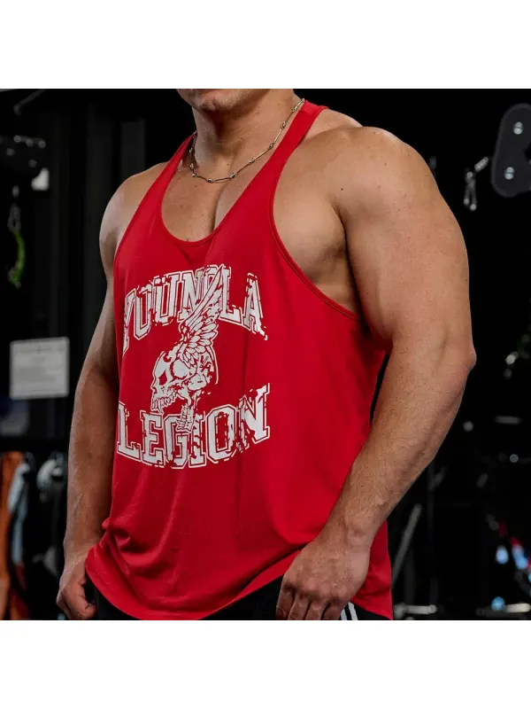 Skeleton Gym Classic Blue Tank Top - Shopyiyistories.com 