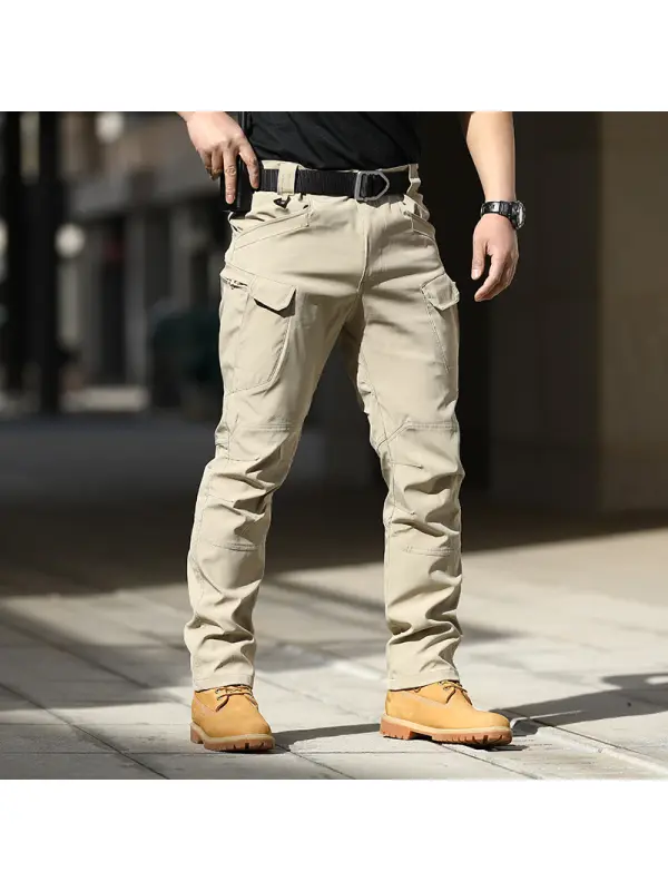 Men's Quick Dry Elastic Fabric Tear Resistant Tactical Multi Pocket Cargo Pants - Shopyiyistories.com 
