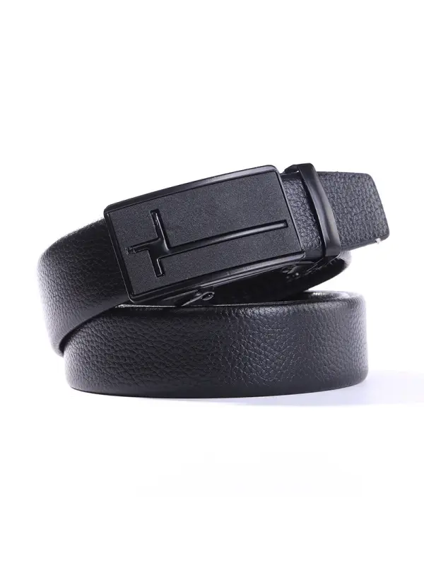Men's Automatic Button Pants Business Casual Belt - Aptkoi.com 