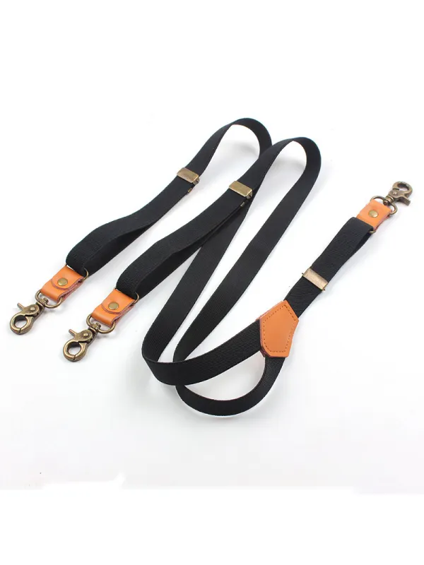 Men's Retro Y-shaped Suspenders With Three Clips And Hook Suspenders - Shopyiyistories.com 