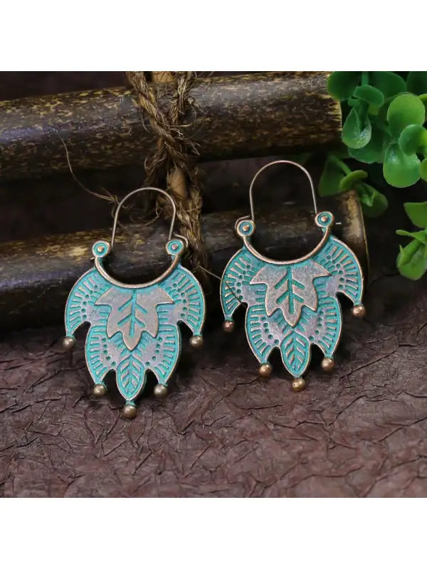 Bohemian Retro Tassel Antique Distressed Geometric Alloy Earrings - Shopyiyistories.com 