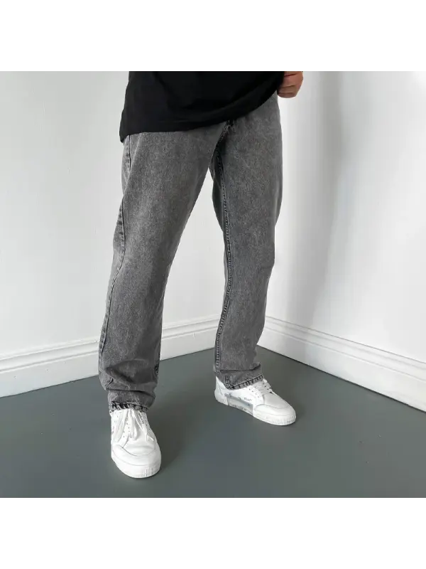 Vintage Straight Wide Leg Jeans - Aptkoi.com 