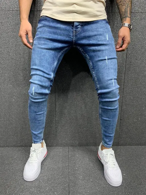 Men's Feet Stretch Jeans - Aptkoi.com 