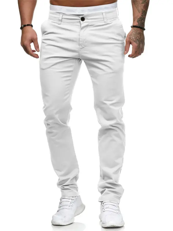 Men's Straight-Fit Modern Stretch Chino Pant - Aptkoi.com 