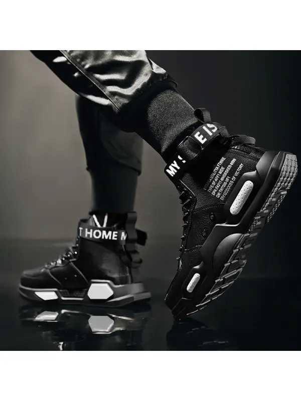 Fashion Casual Letter High Top Sneakers - Aptkoi.com 