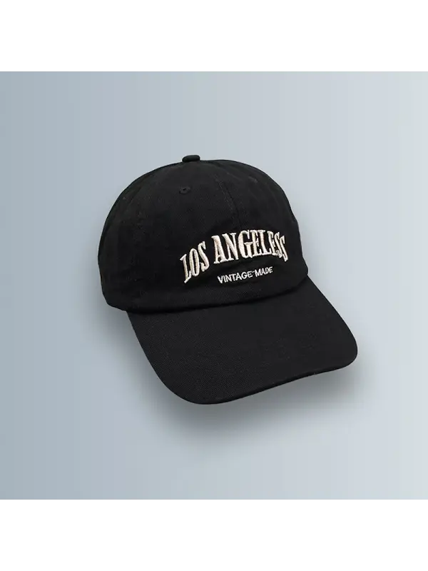 Vintage Washed Los Angeles Embroidery Cap - Aptkoi.com 