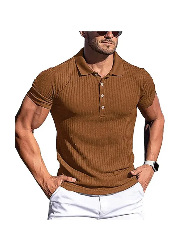 Men's Polo Casual Training Short Sleeve T-Shirt - Aptkoi.com 