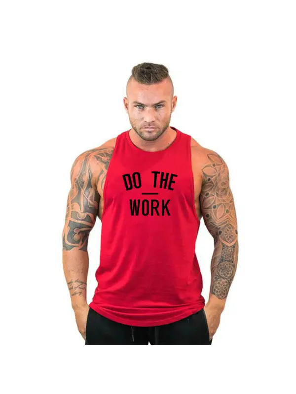 DO THE WORK Fitness Training Sleeveless Tank Top - Aptkoi.com 