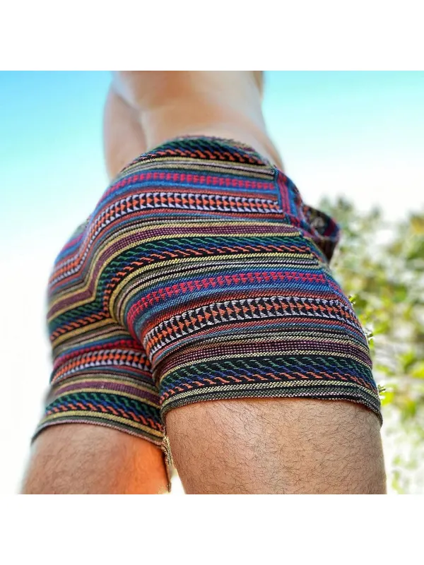 Ethnic Pattern Statement Shorts - Aptkoi.com 