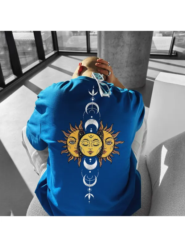 Oversize Sun Moon Stars Tee - Shopyiyistories.com 