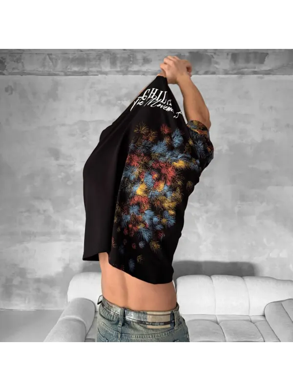 Street Retro Oversized T-Shirt - Aptkoi.com 