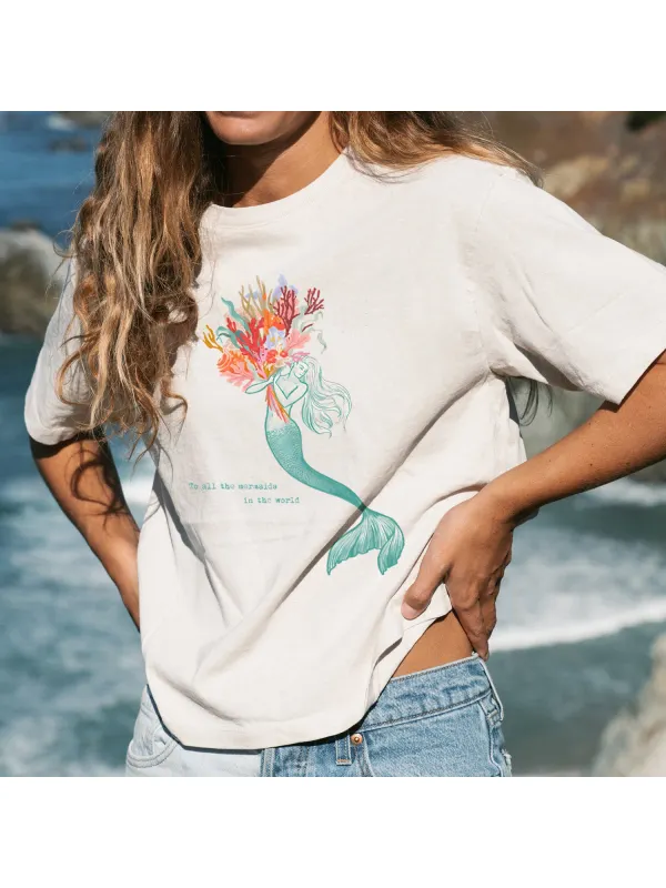 To All The MERMAIDS In The World Print T-shirt - Shopyiyistories.com 