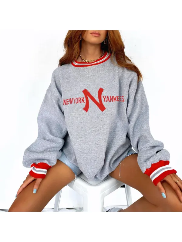 Modern Casual Printed Color Long Sleeve Sweatshirt - Shopyiyistories.com 