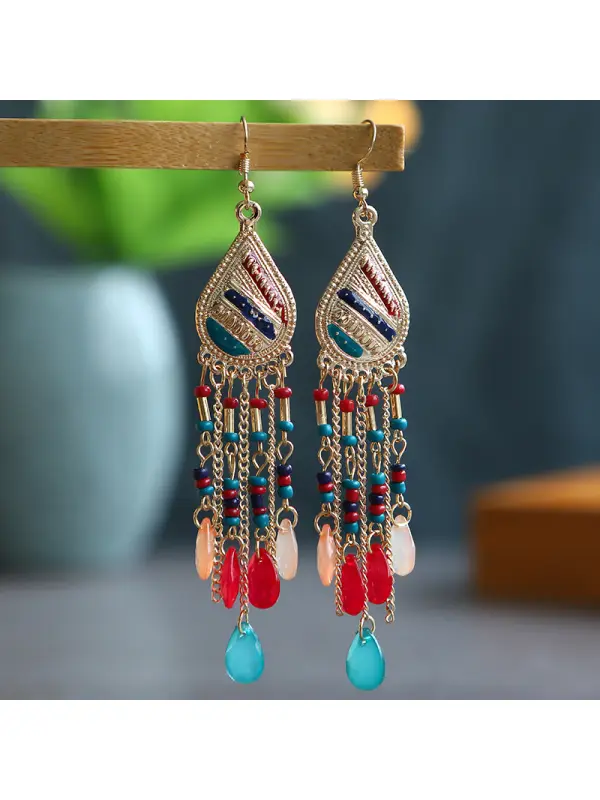 Bohemian Holiday Beaded Earrings - Aptkoi.com 