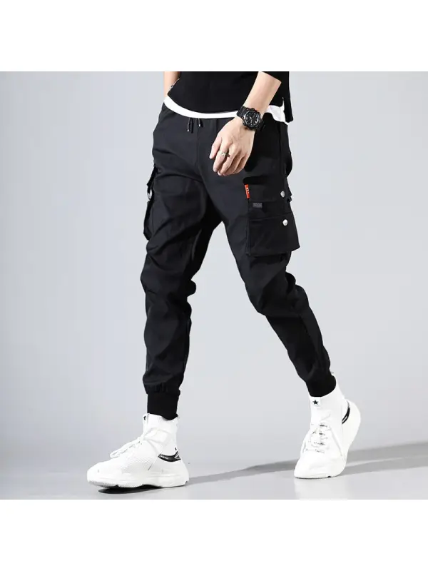 Men's Multi-Pocket Cargo Pants Athleisure Long Pants - Aptkoi.com 