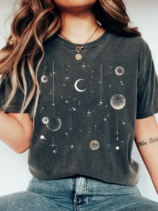 Vintage Celestial Moon T Shirts - Aptkoi.com 