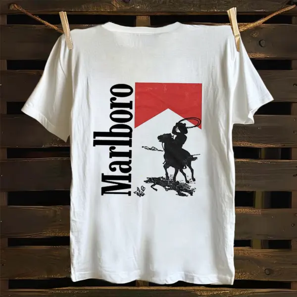 Western Cowboy Graphic Print T-shirt - Wayrates.com 