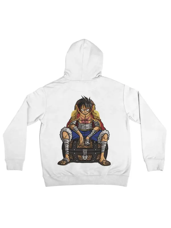 Embroidery Pattern Anime Print Hoodie - Aptkoi.com 