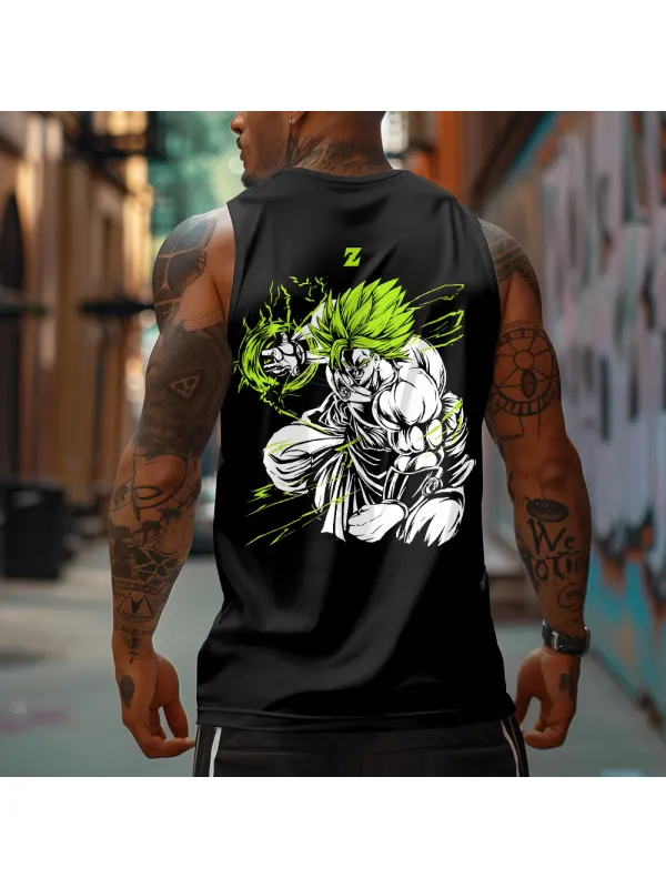 Unisex Oversized Anime Printed Tank Top - Aptkoi.com 