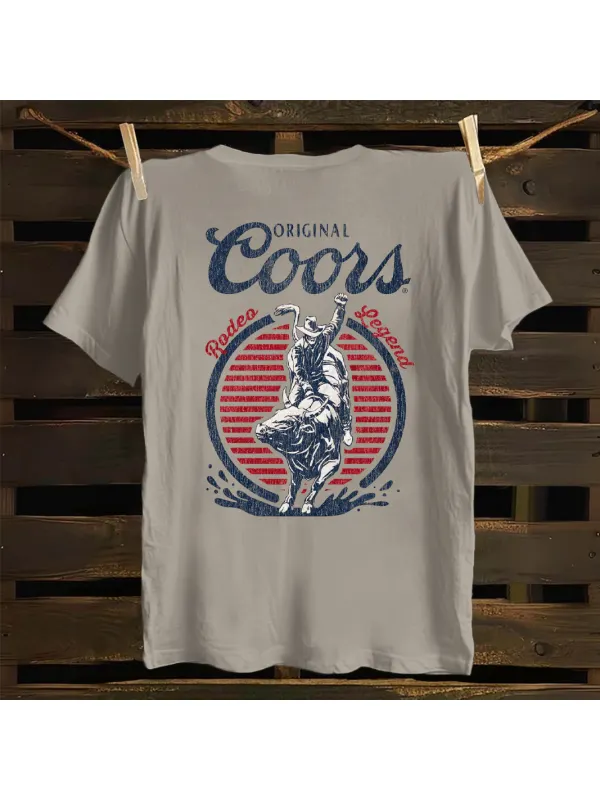 Classic Western Rodeo Graphic Men's T-shirt - Aptkoi.com 