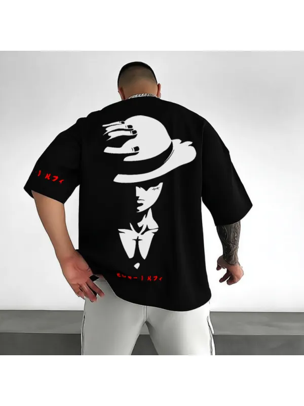 Spring And Summer Oversized Style Anime Graphic Design T-shirt - Aptkoi.com 