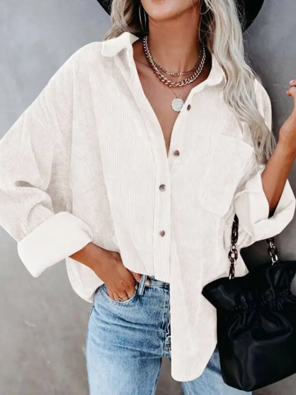 Oversize A Lapel Solid Long Sleeve Casual Outwear - Aptkoi.com 