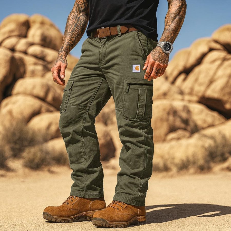 Carhartt Men's Vintage Outdoor Tactical Workwear Multi-Pocket Cargo Pants