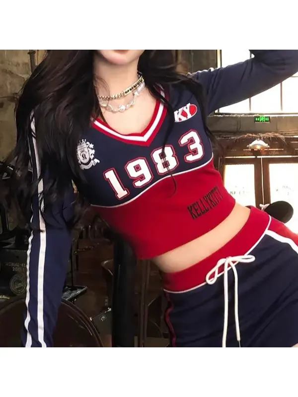 Dopamine Sweet Cool Sports Short Skirt Suit - Aptkoi.com 