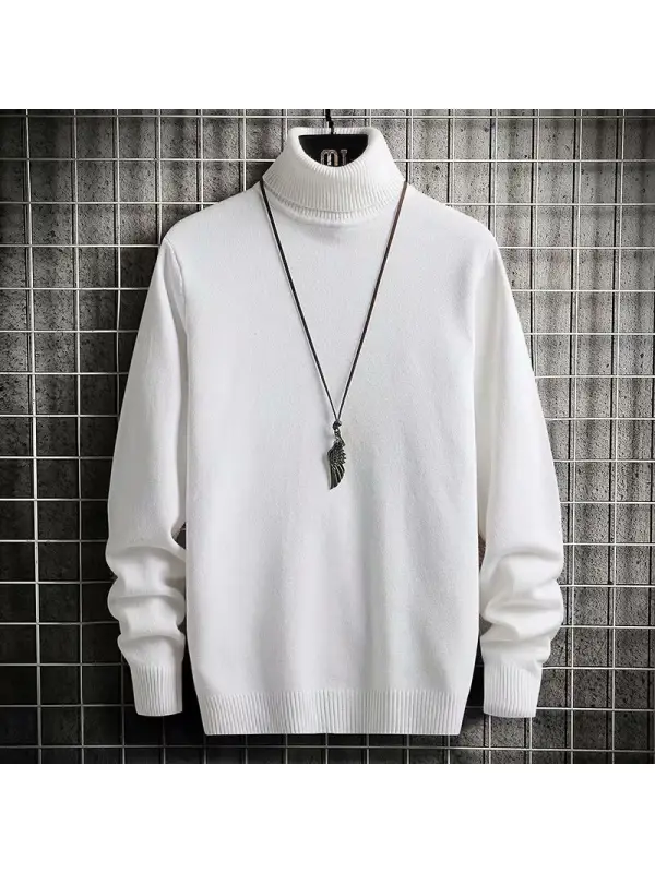 Men's Casual Turtleneck Sweater - Aptkoi.com 