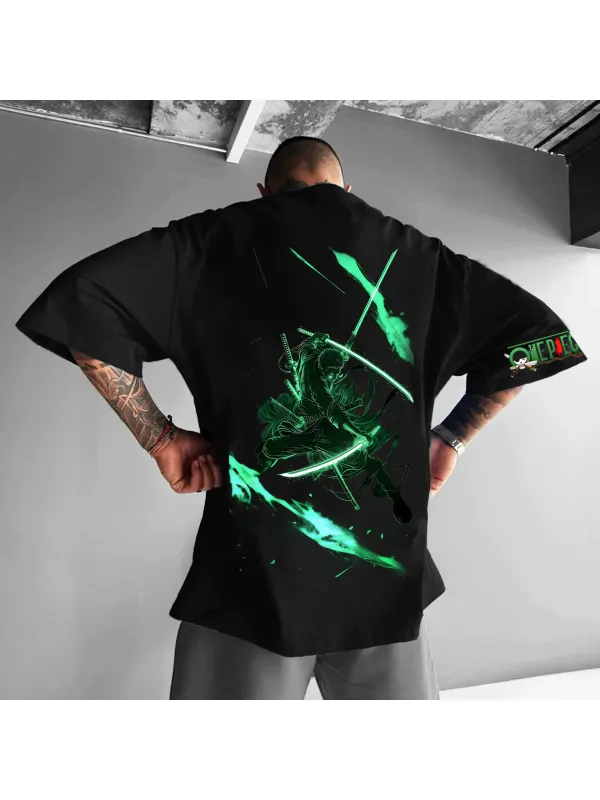Unisex Oversized Cartoon Short-sleeved T-shirt Street Casual Fashion T-shirt - Aptkoi.com 