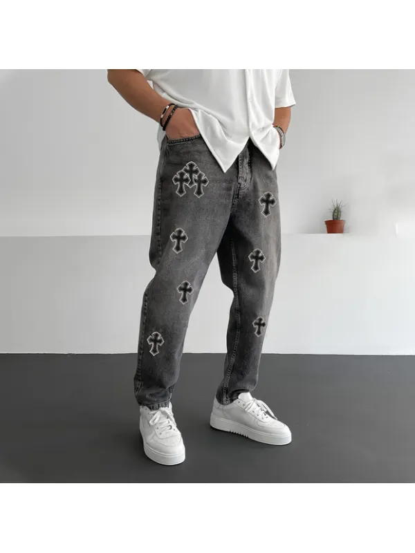 Men's Fashion Print Jeans - Shopyiyistories.com 