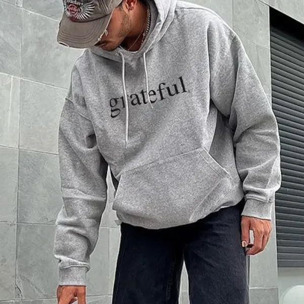 Lässiger Herren-Sweatshirt Mit Grateful-Print - Faciway.com 