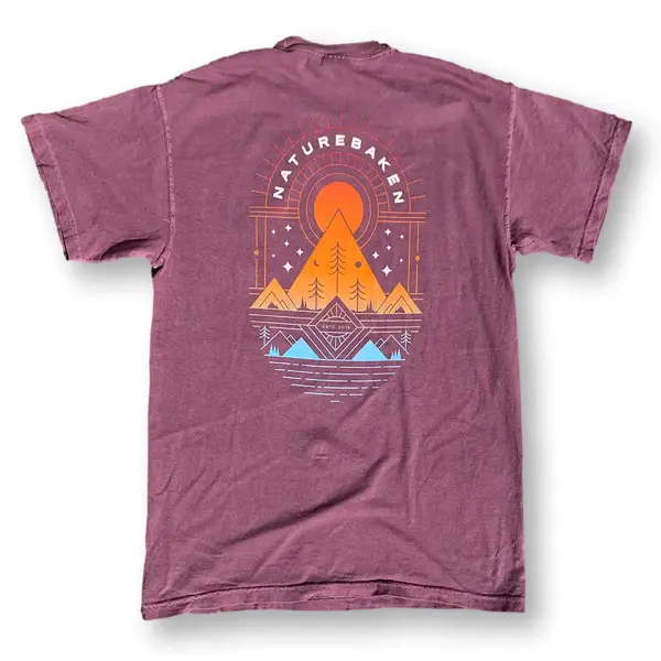 Unisex Retro Cosmic Sunset Vacation T-shirt - Craftshock.com 