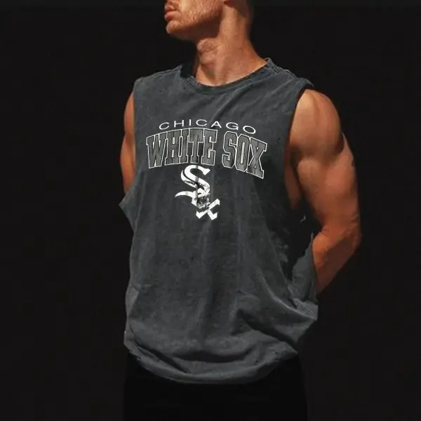 Men's Chicago White Sox MLB Sleeveless Top - Dozenlive.com 