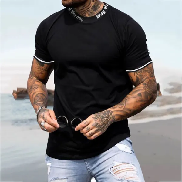 Men's Basic Fitness T-shirt - Jumbochic.com 
