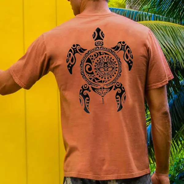 Men's Turtle Printed T-shirt - Albionstyle.com 