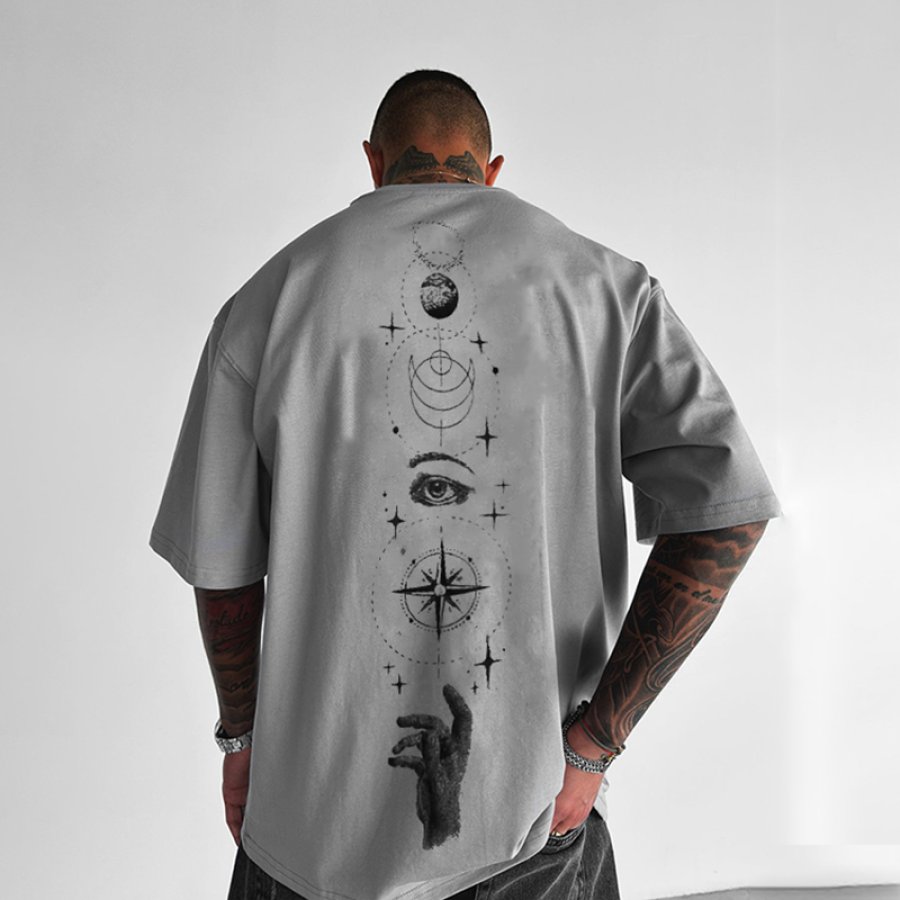 

Oversized "Sun Moon Galaxy" Tee