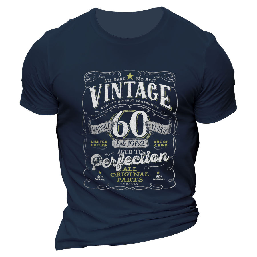 

Vintage 60th Birthday Aged To Perfection Men's Cotton Printed T-shirt