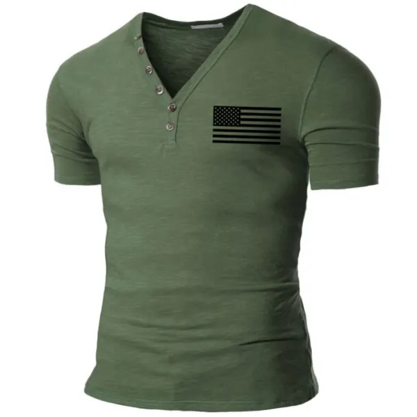 Men's Outdoor American Flag Tactical Sport T-Shirt - Kalesafe.com 