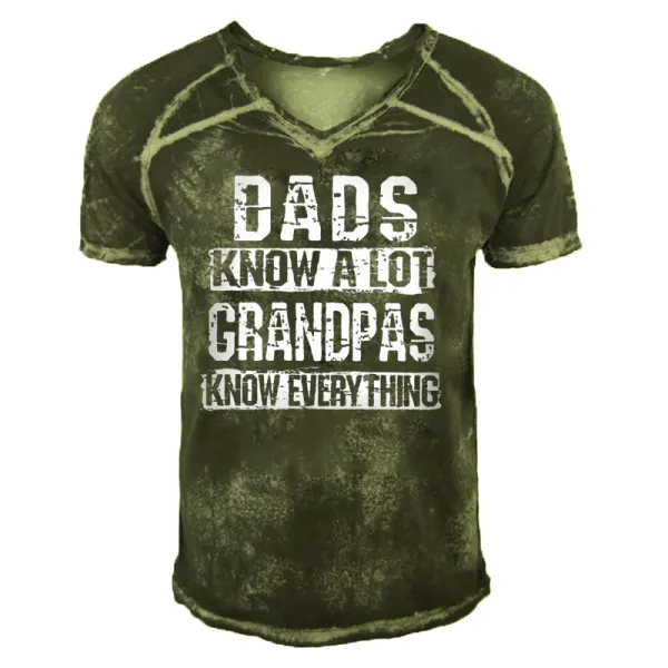 Men's Outdoor Dads Know A Lot Grandpas Know Everything T-Shirt - Elementnice.com 
