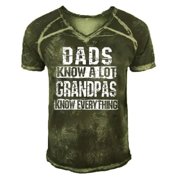 Men's Outdoor Dads Know A Lot Grandpas Know Everything T-Shirt - Cotosen.chimpone.com 
