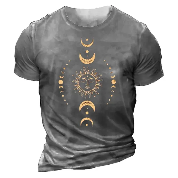 Sun And Moon Men's Short Sleeve T-Shirt - Kalesafe.com 