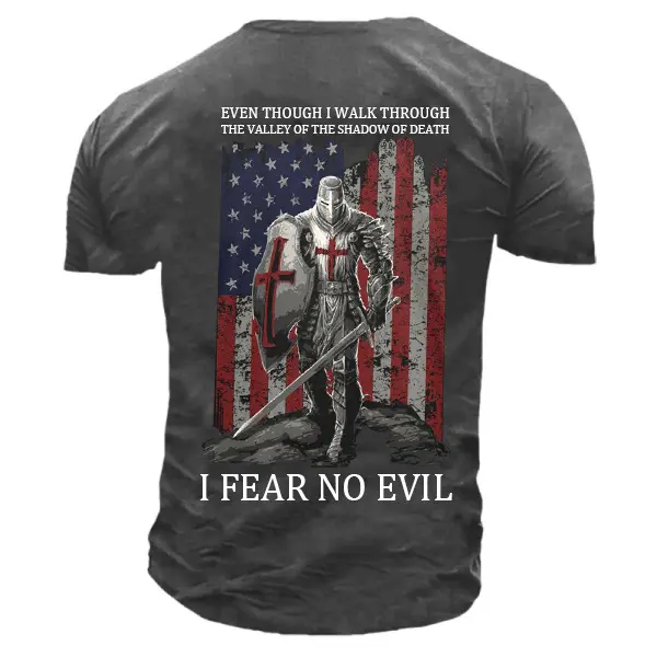 Flag Templar Jesus Cross Vintage Men's Outdoor Tactical Cotton T-Shirt Only $27.89 - Wayrates.com 