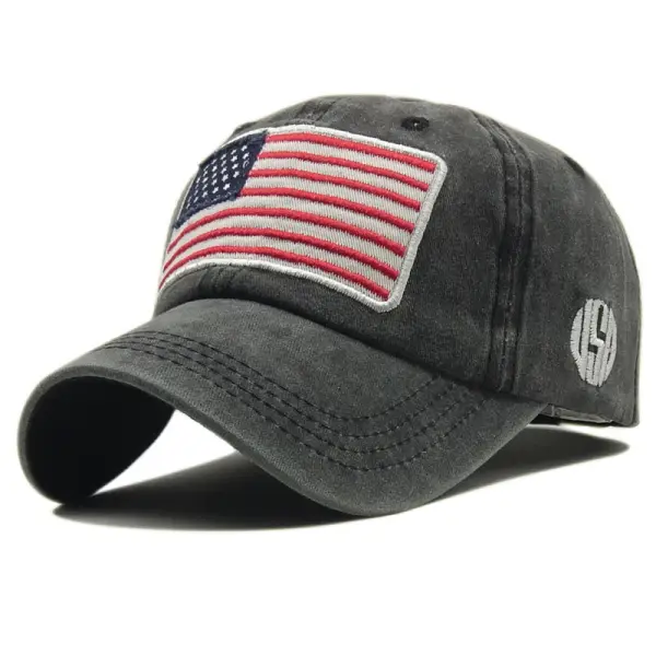 Washed Distressed Letter Baseball Cap - Menzfolk.com 
