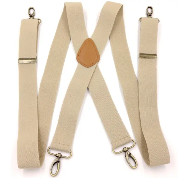 Men's Trousers Elastic Shoulder Strap Hook Buckle Suspenders Clip - Wayrates.com 