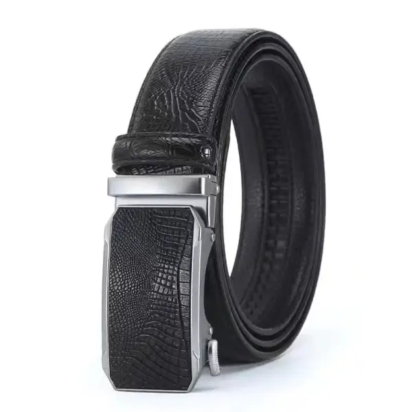 Men's Belt Casual Business Belt Crocodile Texture - Mushope.com 